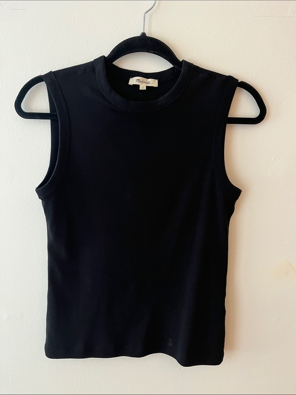 Madewell ‘90’s Sleeveless Black Rib Tank Top